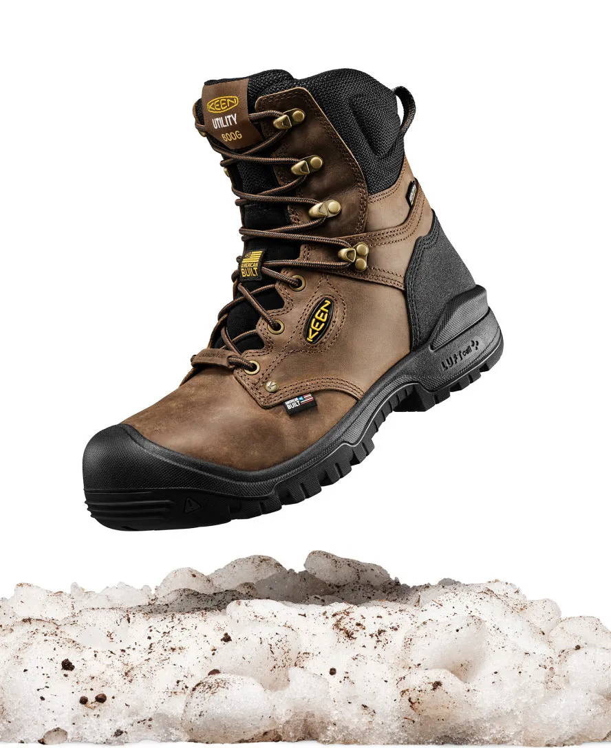 Men's Independence 8" Insulated Waterproof Boot (Carbon Toe)  |  Dark Earth/Black KEEN
