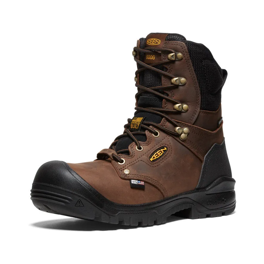 Men's Independence 8" Insulated Waterproof Boot (Carbon Toe)  |  Dark Earth/Black KEEN