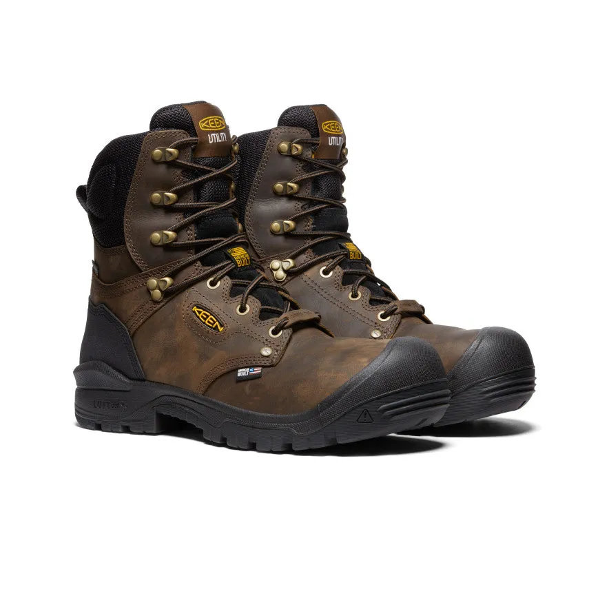 Men's Independence 8" Waterproof Boot (Carbon Toe)  |  Dark Earth/Black KEEN