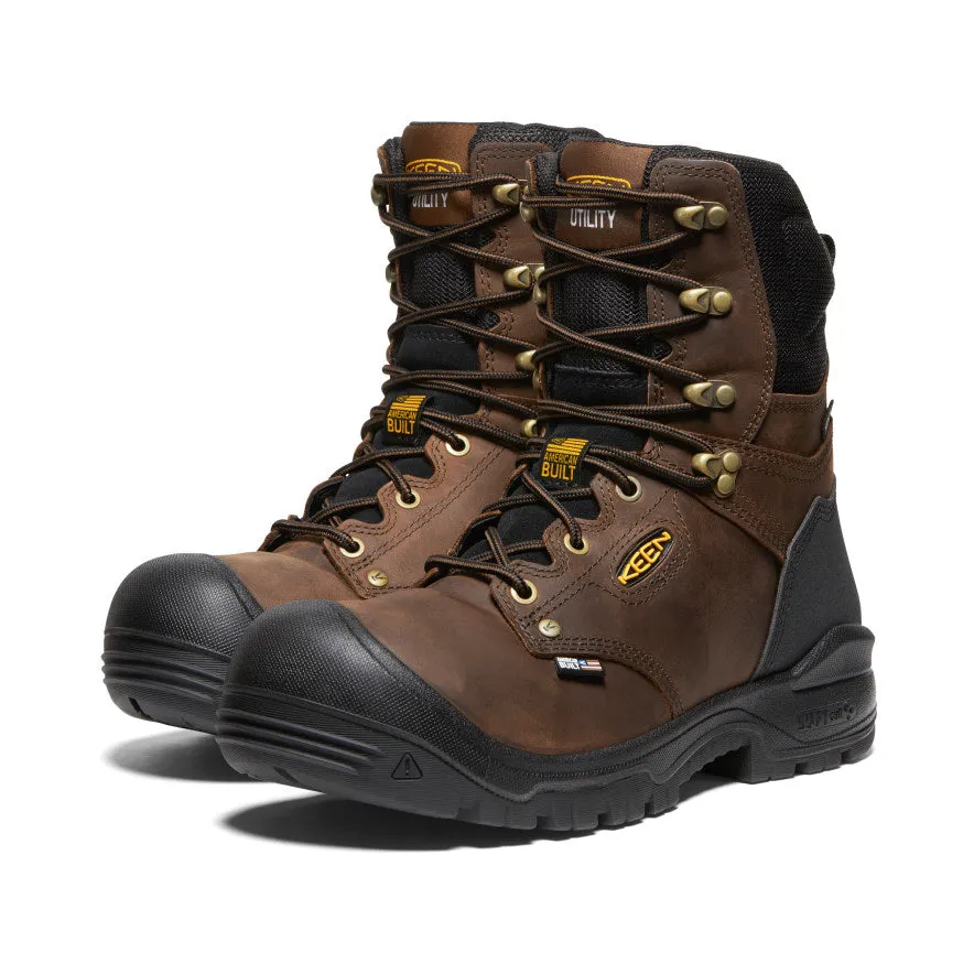 Men's Independence 8" Waterproof Boot (Soft Toe)  |  Dark Earth/Black KEEN