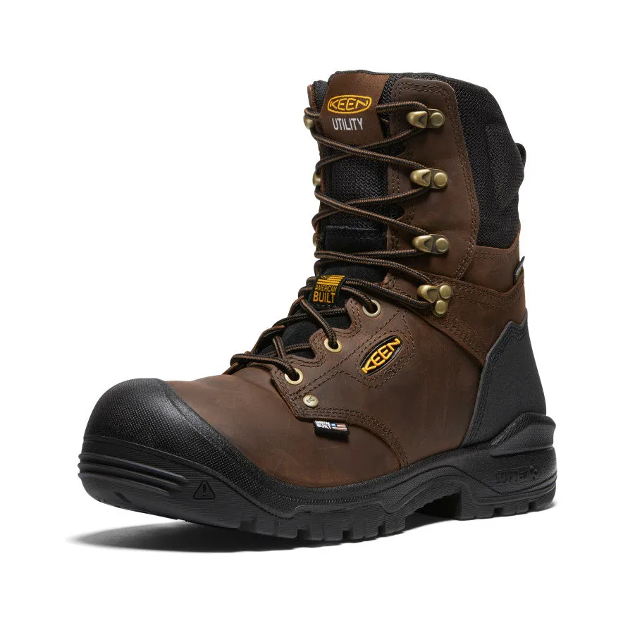 Men's Independence 8" Waterproof Boot (Soft Toe)  |  Dark Earth/Black KEEN