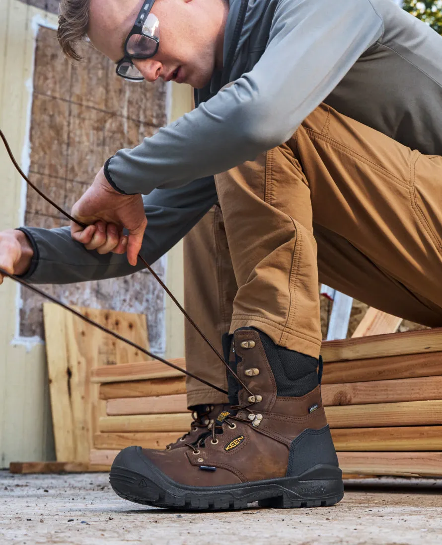 Men's Independence 8" Waterproof Boot (Soft Toe)  |  Dark Earth/Black KEEN
