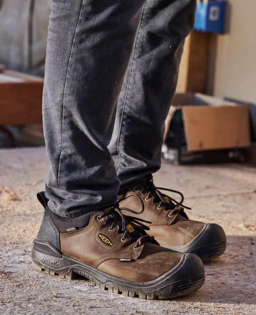 Men's Independence Oxford Waterproof Shoe (Carbon Toe)  |  Dark Earth/Black KEEN