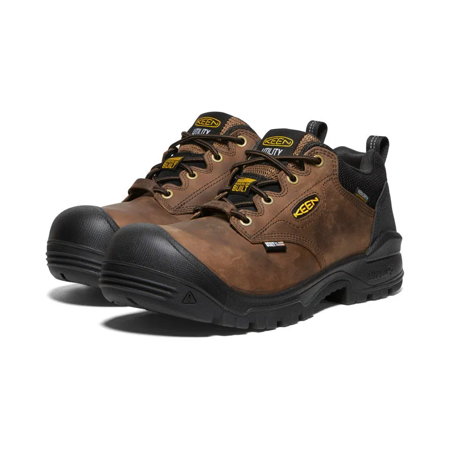 Men's Independence Oxford Waterproof Shoe (Carbon Toe)  |  Dark Earth/Black KEEN
