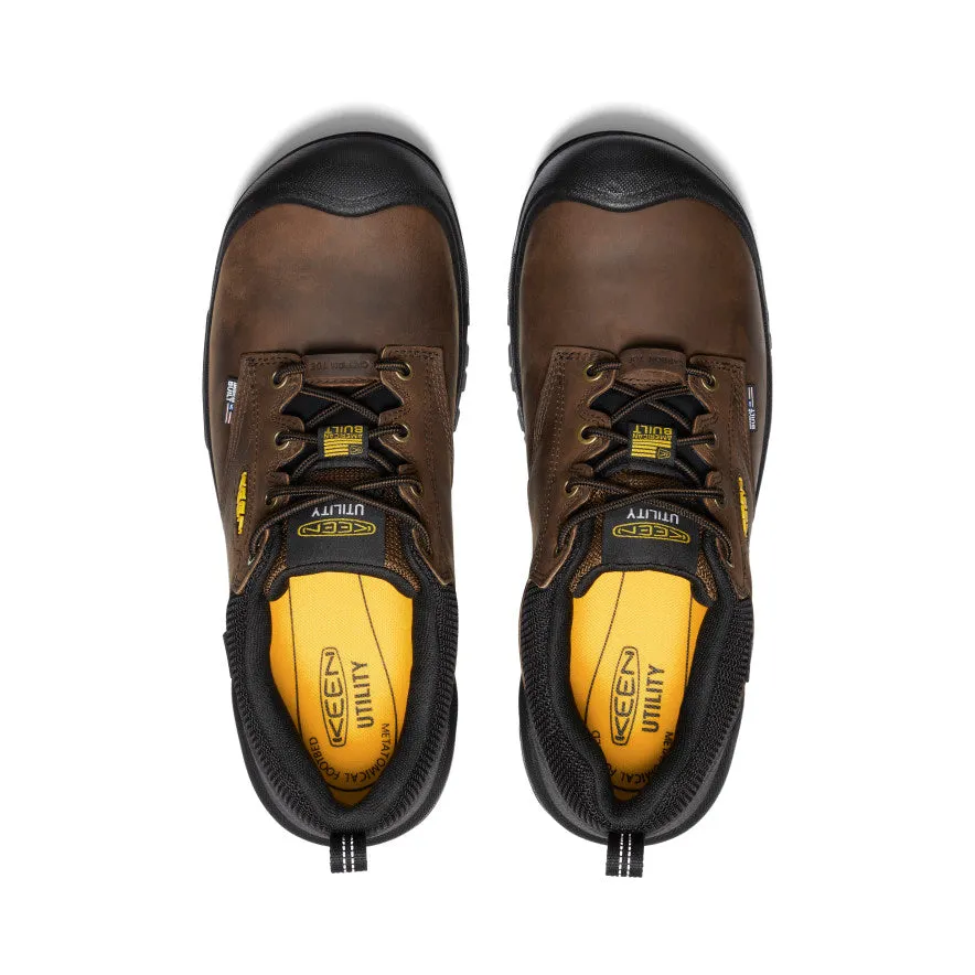Men's Independence Oxford Waterproof Shoe (Carbon Toe)  |  Dark Earth/Black KEEN
