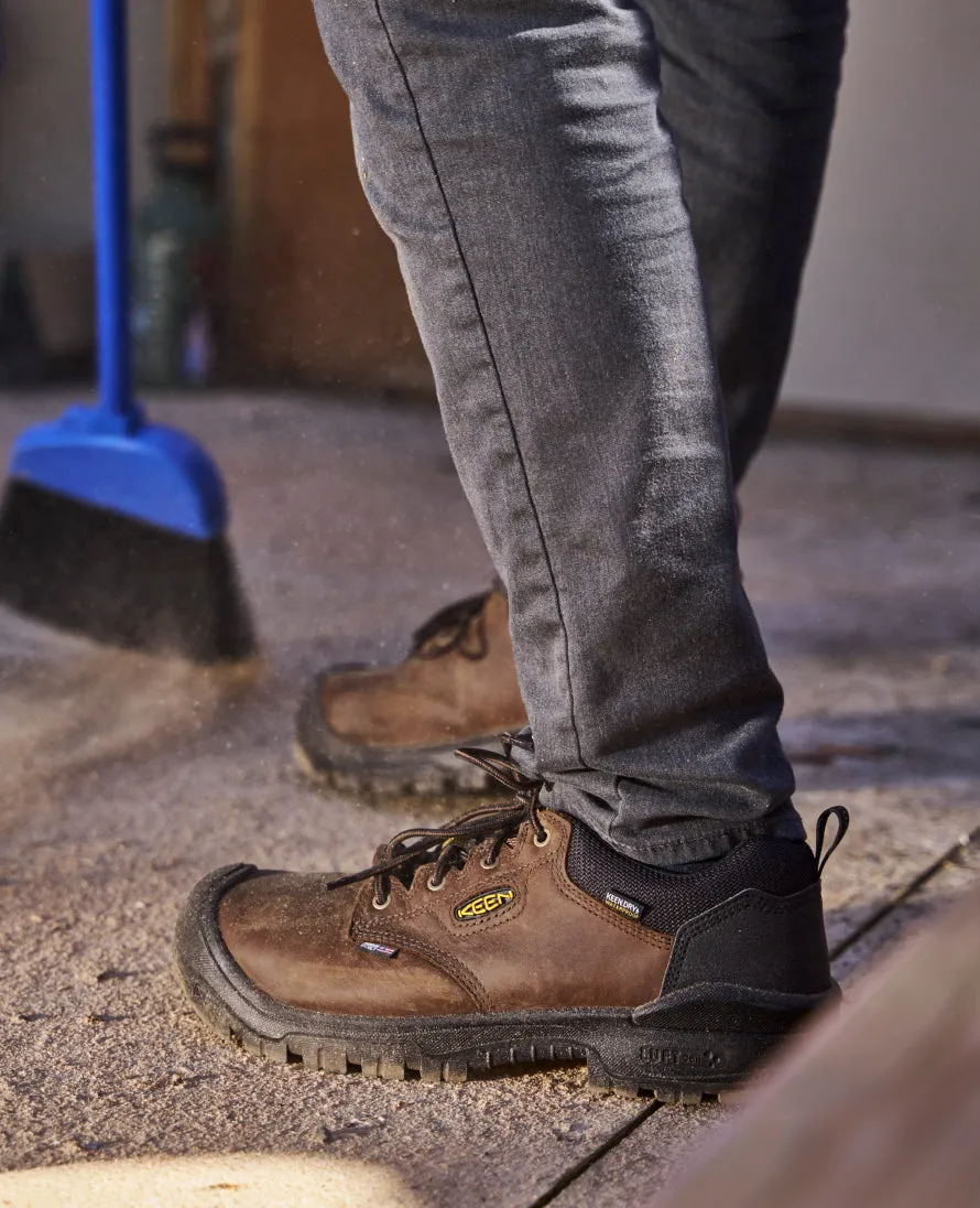 Men's Independence Oxford Waterproof Shoe (Carbon Toe)  |  Dark Earth/Black KEEN