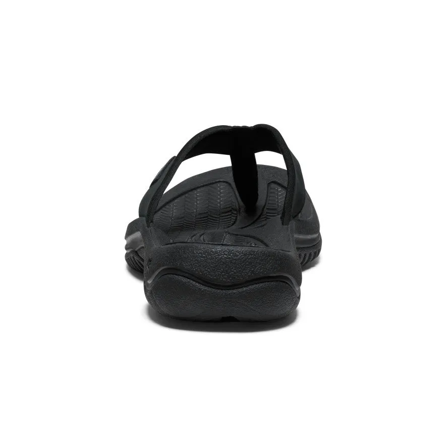 Men's Kona Leather Flip-Flop  |  Black/Steel Grey KEEN