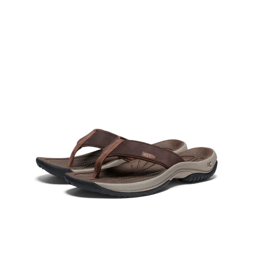 Men's Kona Leather Flip-Flop  |  Java/Dark Earth KEEN