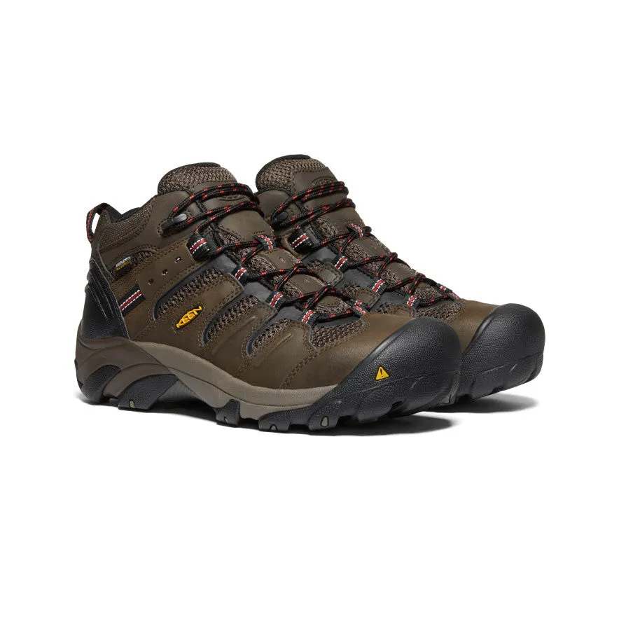 Men's Lansing Mid Waterproof (Steel Toe)  |  Cascade Brown/Brindle KEEN