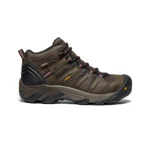 Men's Lansing Mid Waterproof (Steel Toe)  |  Cascade Brown/Brindle KEEN