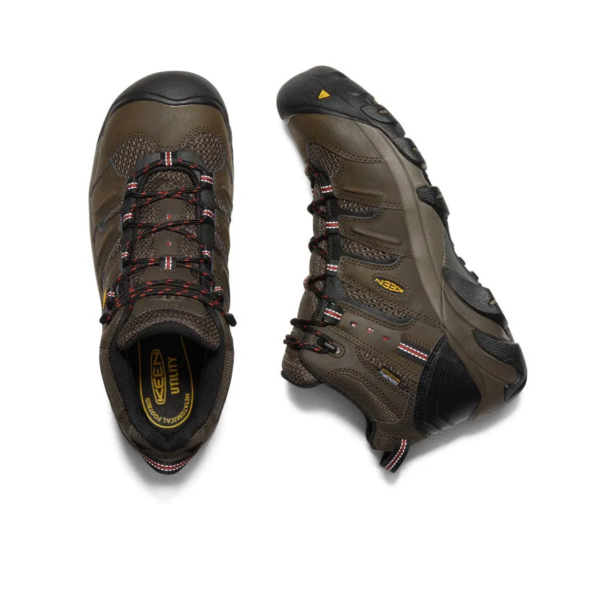 Men's Lansing Mid Waterproof (Steel Toe)  |  Cascade Brown/Brindle KEEN