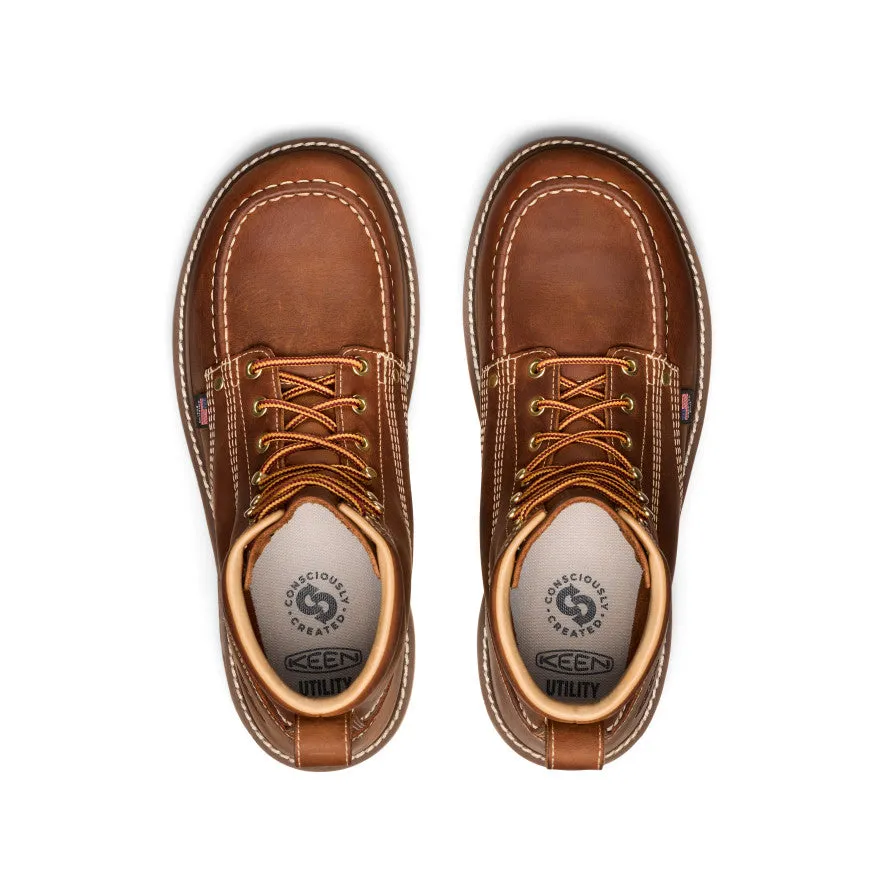 Men's Liberty 6" Boot (Soft Toe)  |  Leather Brown/Birch KEEN