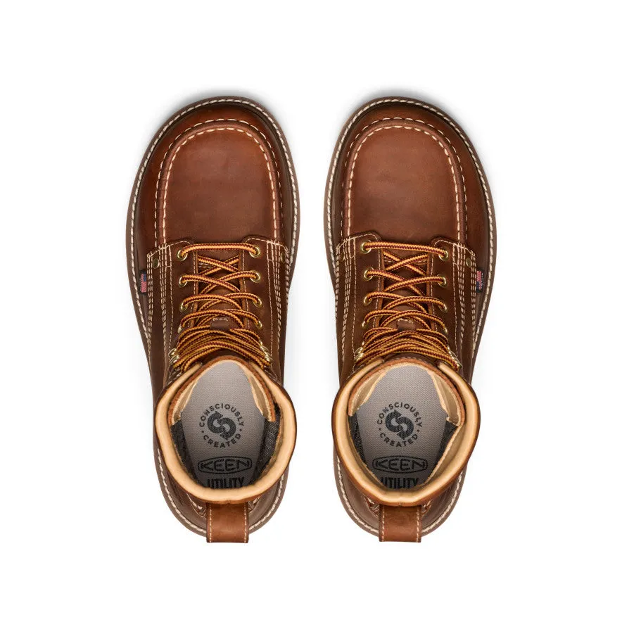 Men's Liberty 8" Waterproof Boot (Soft Toe)  |  Leather Brown/Gum KEEN