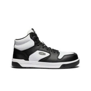 Men's Overton Mid Work Shoe (Carbon Toe)  |  Star White/Black KEEN