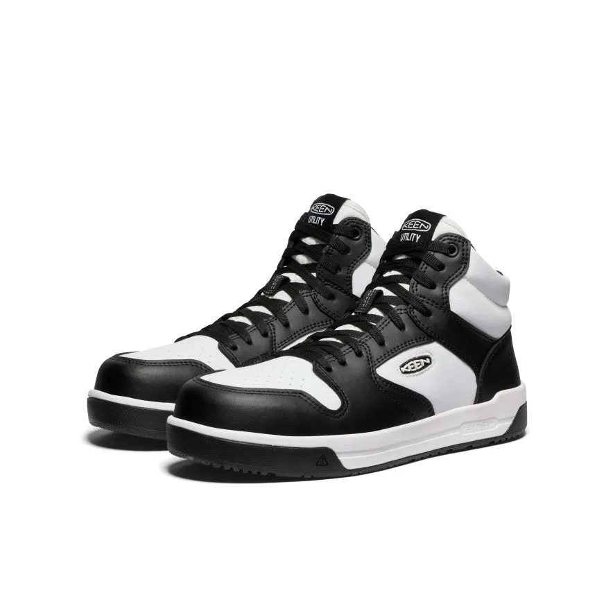 Men's Overton Mid Work Shoe (Carbon Toe)  |  Star White/Black KEEN