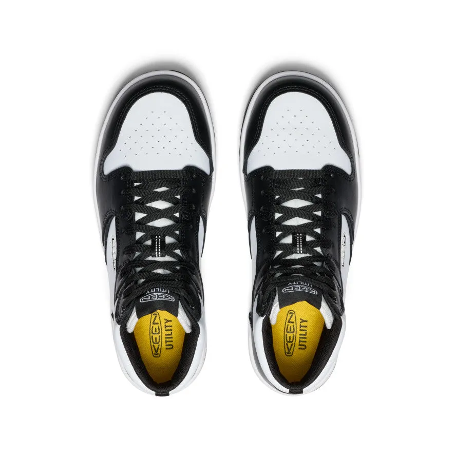 Men's Overton Mid Work Shoe (Carbon Toe)  |  Star White/Black KEEN