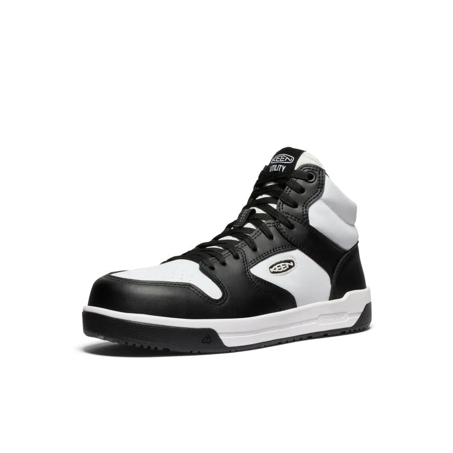 Men's Overton Mid Work Shoe (Carbon Toe)  |  Star White/Black KEEN