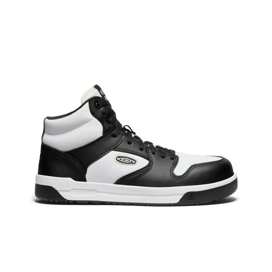 Men's Overton Mid Work Shoe (Carbon Toe)  |  Star White/Black KEEN