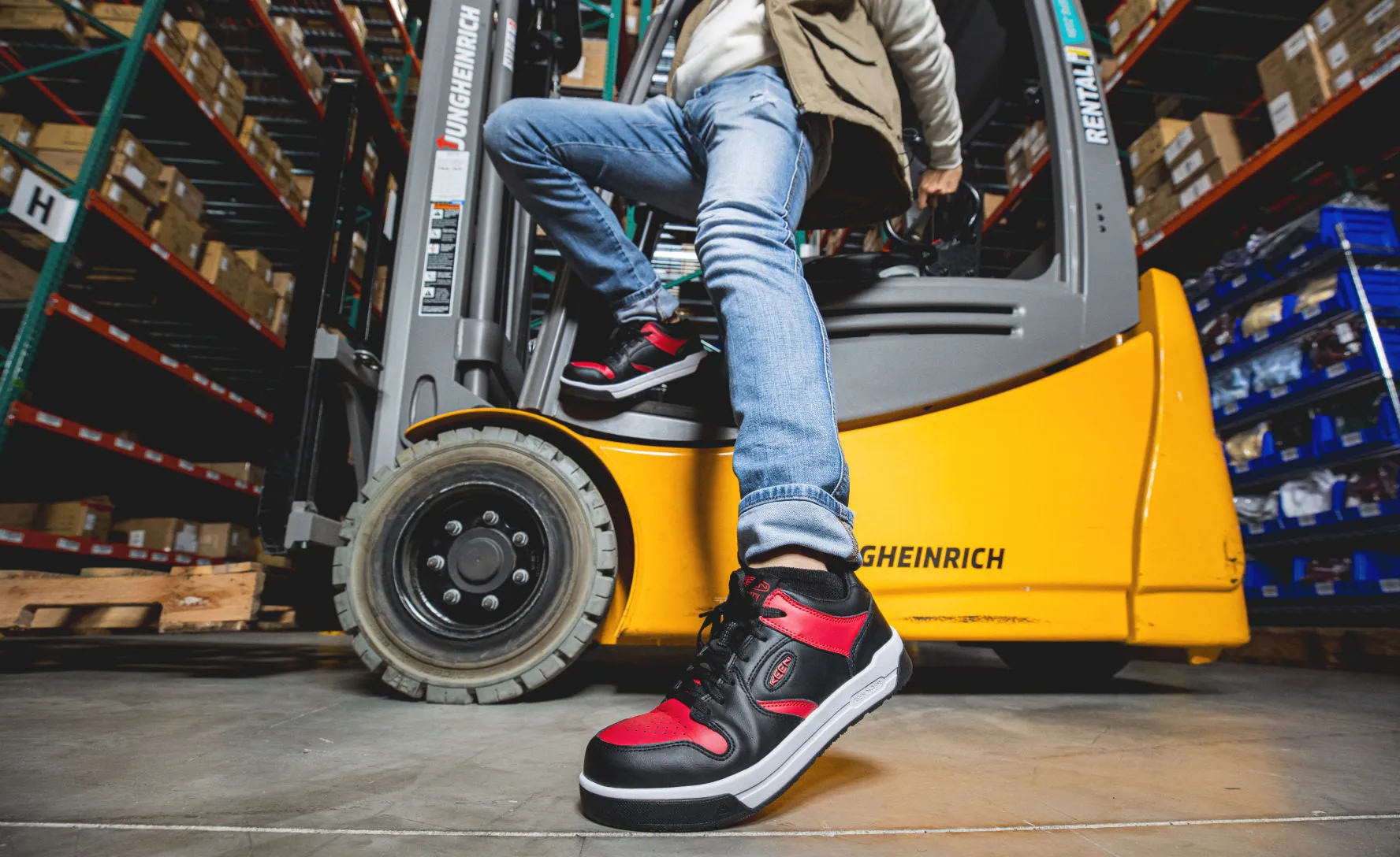 Men's Overton Work Shoe (Carbon Toe)  |  Salsa/Black KEEN
