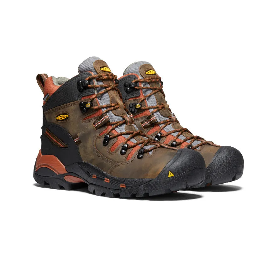 Men's Pittsburgh 6" Waterproof Boot (Soft Toe)  |  Cascade Brown/Bombay Brown KEEN
