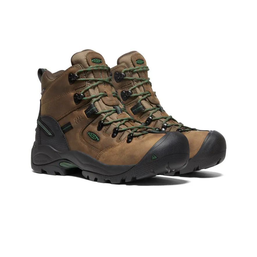 Men's Pittsburgh Energy 6" Waterproof Boot (Carbon Toe)  |  Cascade Brown/Greener Pastures KEEN