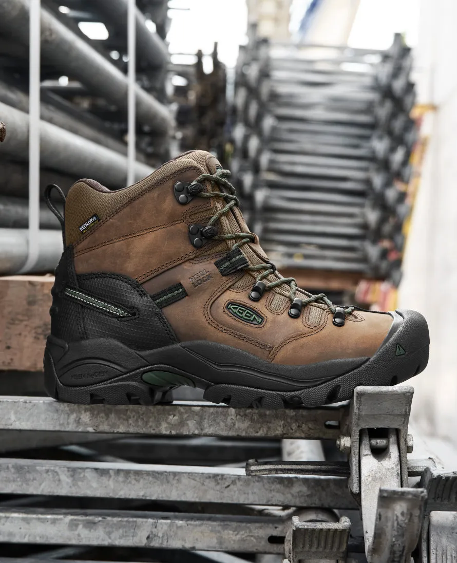 Men's Pittsburgh Energy 6" Waterproof Boot (Carbon Toe)  |  Cascade Brown/Greener Pastures KEEN
