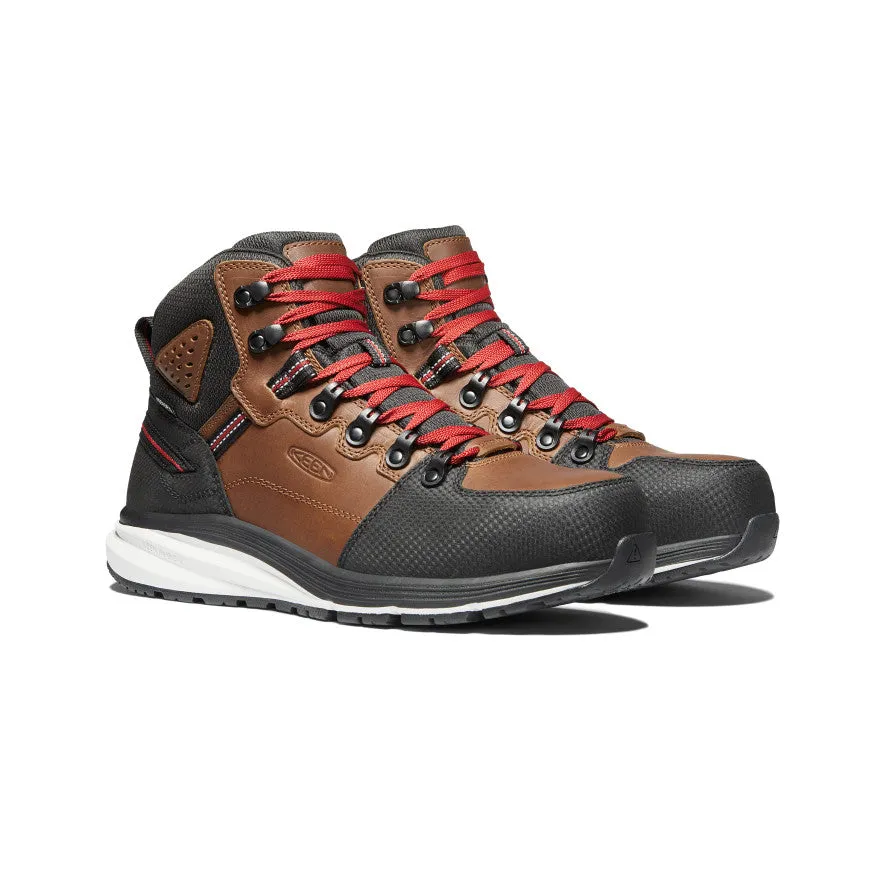 Men's Red Hook Waterproof Boot (Carbon Toe)  |  Tobacco/Black KEEN