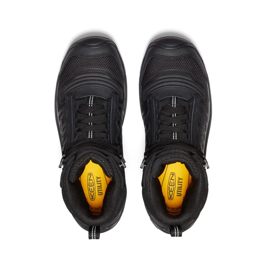 Men's Reno Waterproof Mid (Soft Toe)  |  Black/Black KEEN