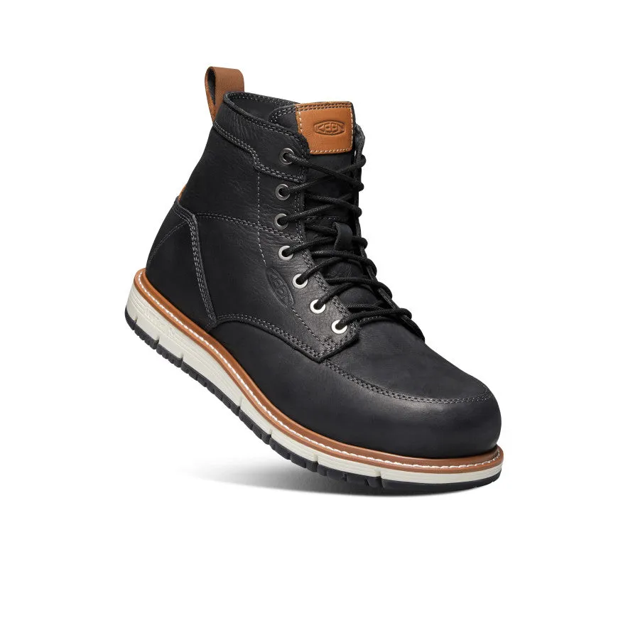 Men's San Jose 6" Boot (Aluminum Toe)  |  Black/Caramel Cafe KEEN