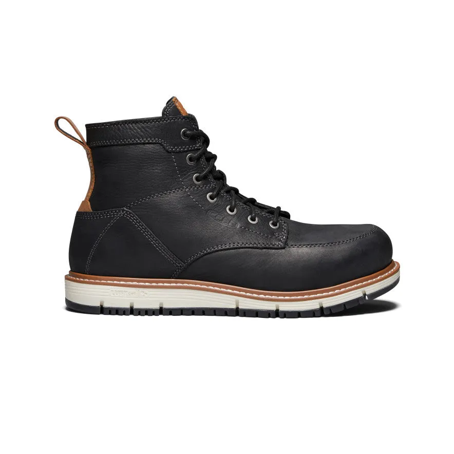 Men's San Jose 6" Boot (Aluminum Toe)  |  Black/Caramel Cafe KEEN
