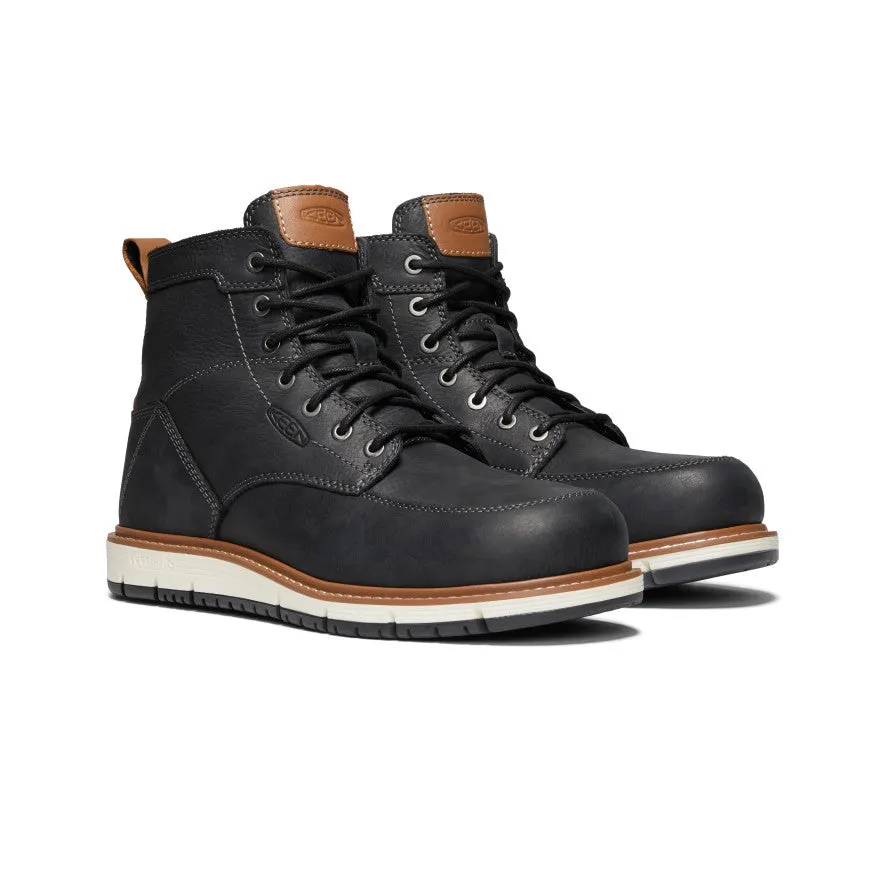 Men's San Jose 6" Boot (Aluminum Toe)  |  Black/Caramel Cafe KEEN