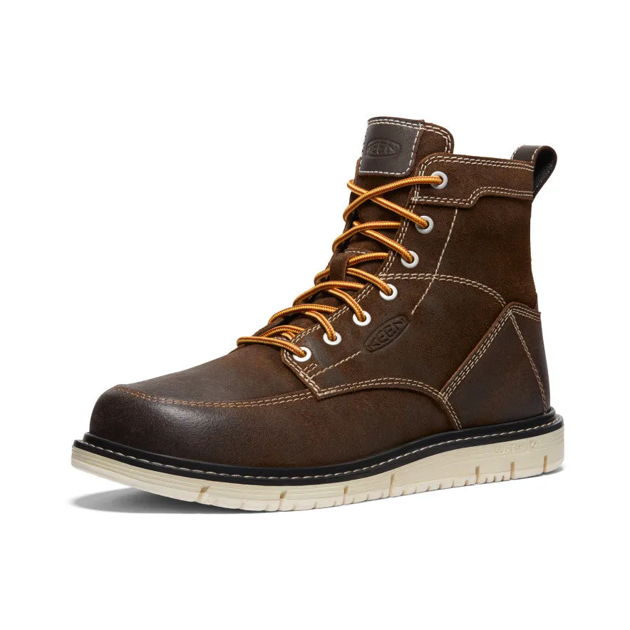 Men's San Jose 6" Boot (Soft Toe)  |  Coffee Bean/Star White KEEN