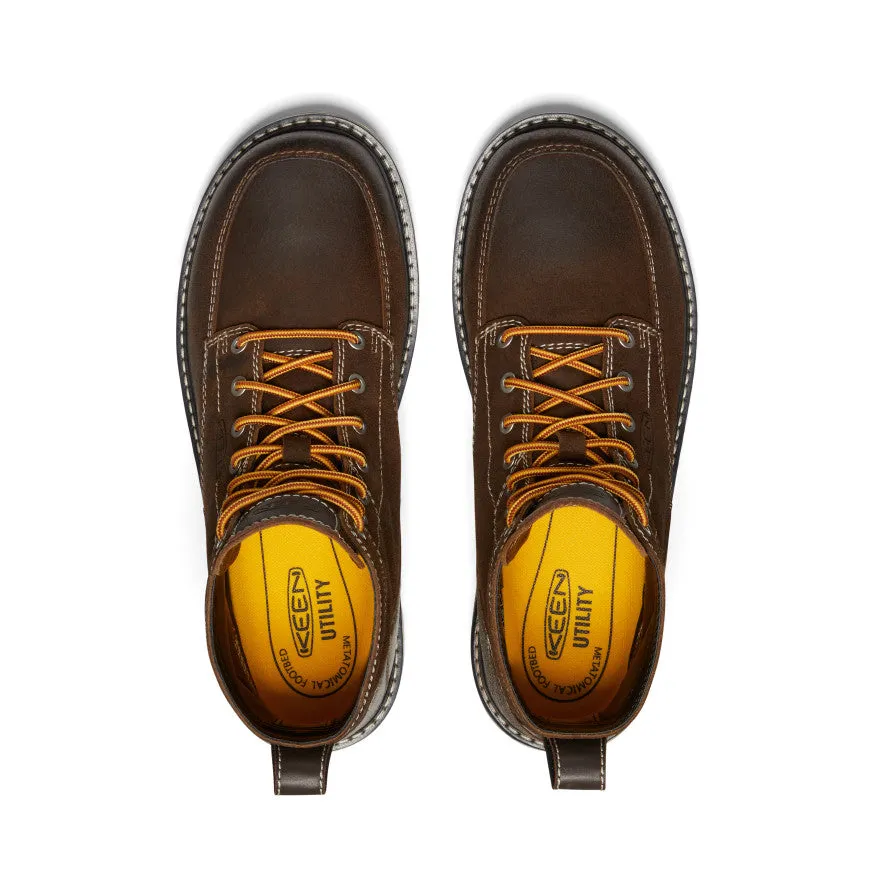 Men's San Jose 6" Boot (Soft Toe)  |  Coffee Bean/Star White KEEN