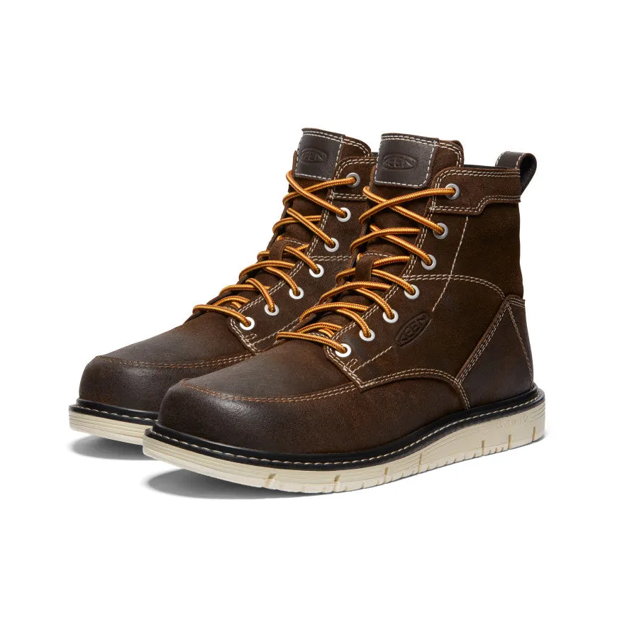Men's San Jose 6" Boot (Soft Toe)  |  Coffee Bean/Star White KEEN