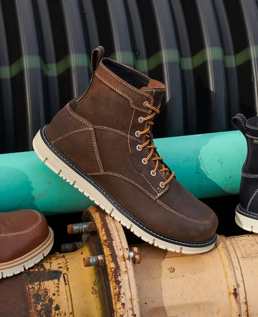 Men's San Jose 6" Boot (Soft Toe)  |  Coffee Bean/Star White KEEN