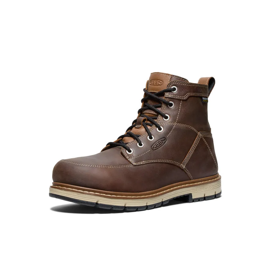Men's San Jose 6" Waterproof 90 Heel Boot (Aluminum Toe)  |  Bison/Black KEEN