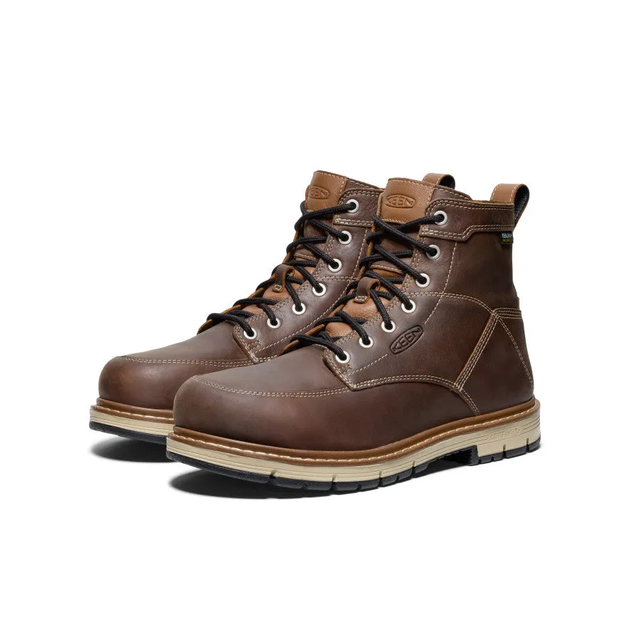 Men's San Jose 6" Waterproof 90 Heel Boot (Aluminum Toe)  |  Bison/Black KEEN