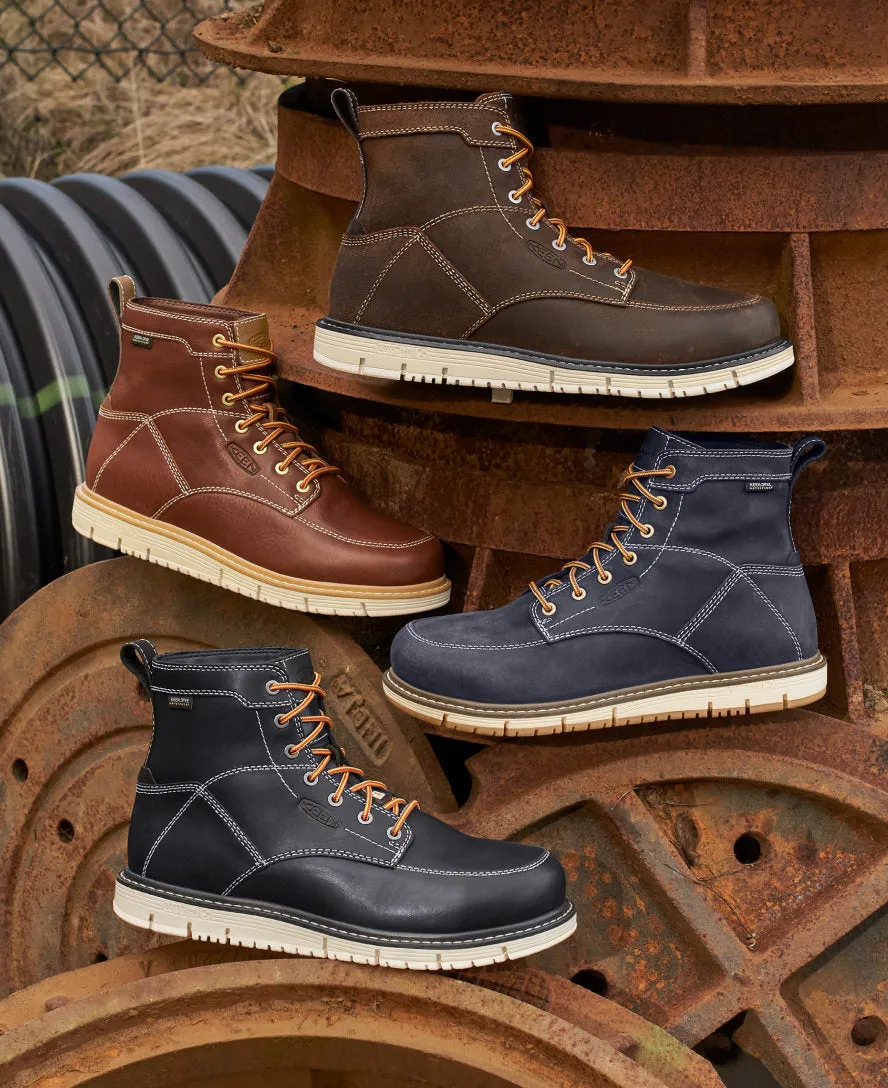 Men's San Jose 6" Waterproof Boot (Aluminum Toe)  |  Tortoise Shell/Star White KEEN