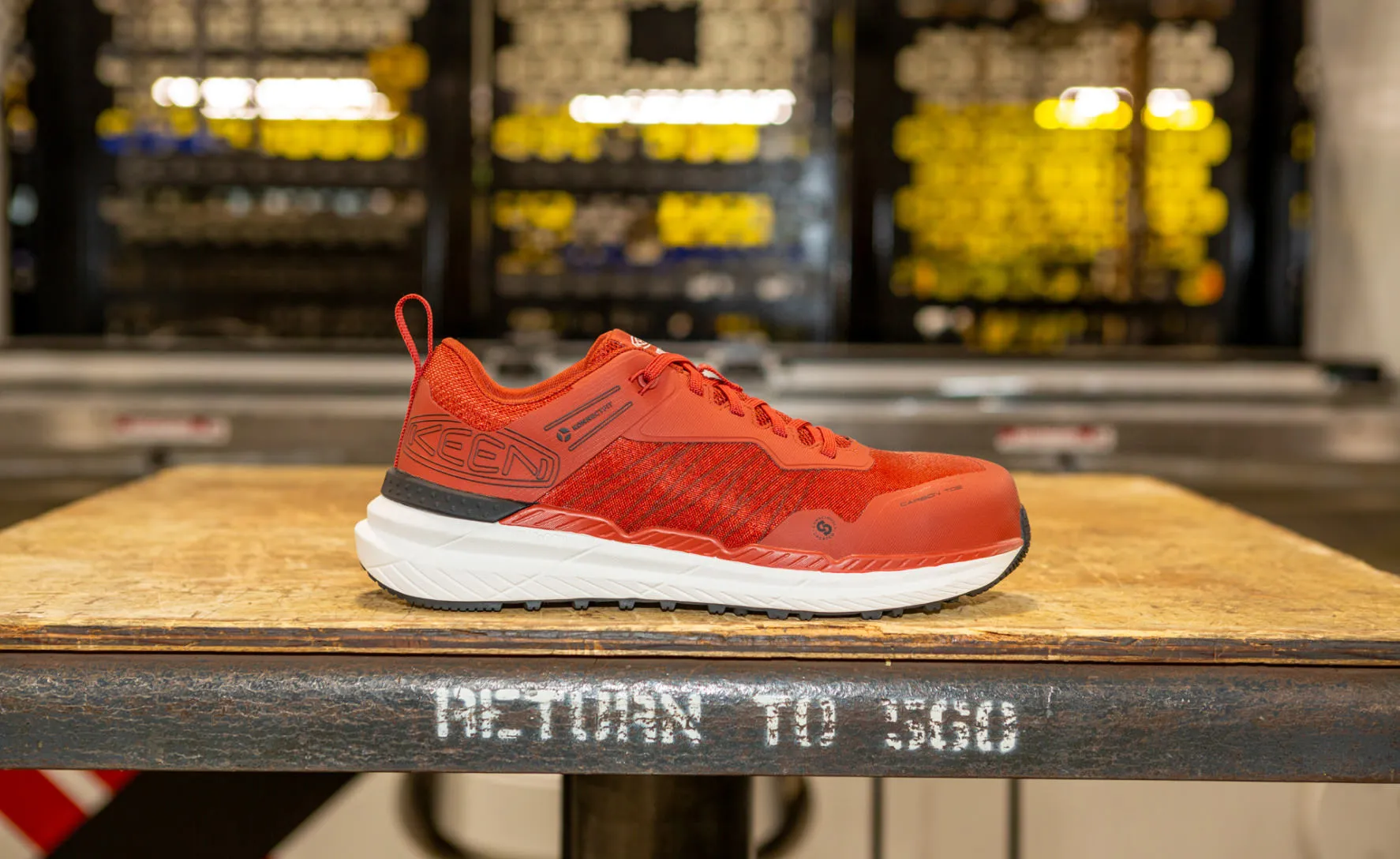 Men's Speedworks Work Sneaker (Carbon Toe)  |  Red Ochre/Black KEEN