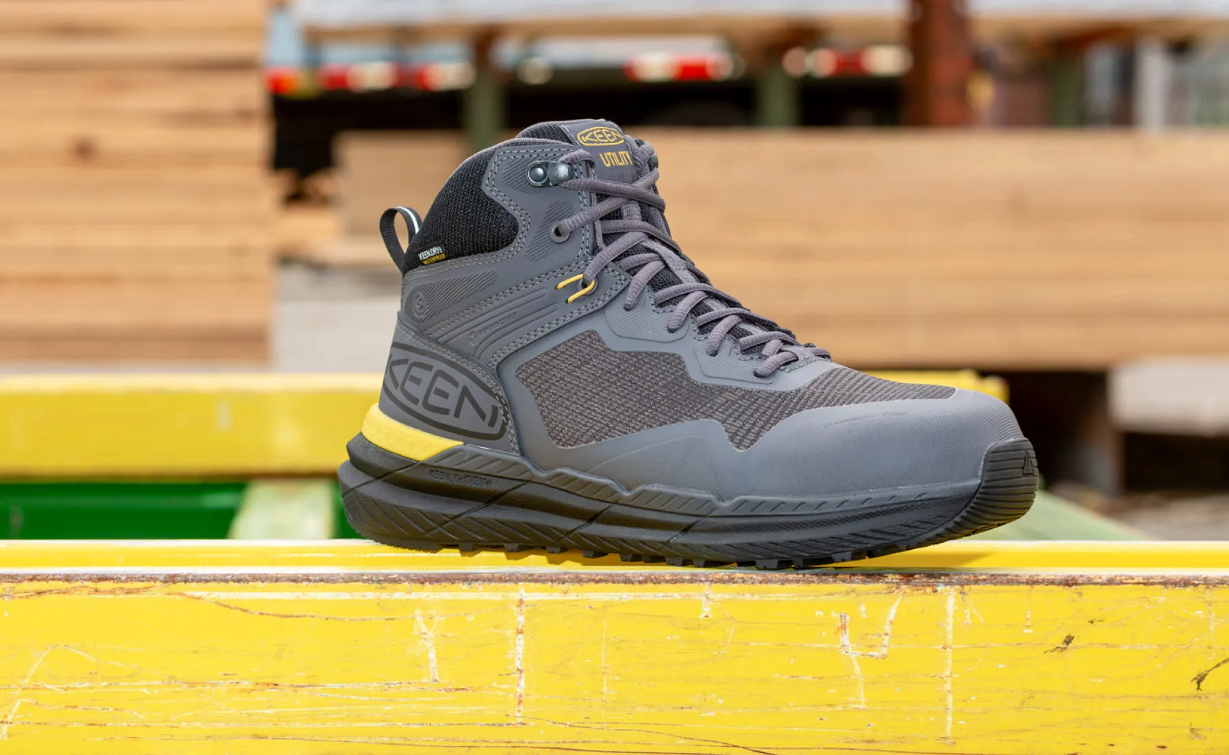Men's Synchro Waterproof Work Boot (Carbon Toe)  |  Magnet/Black KEEN