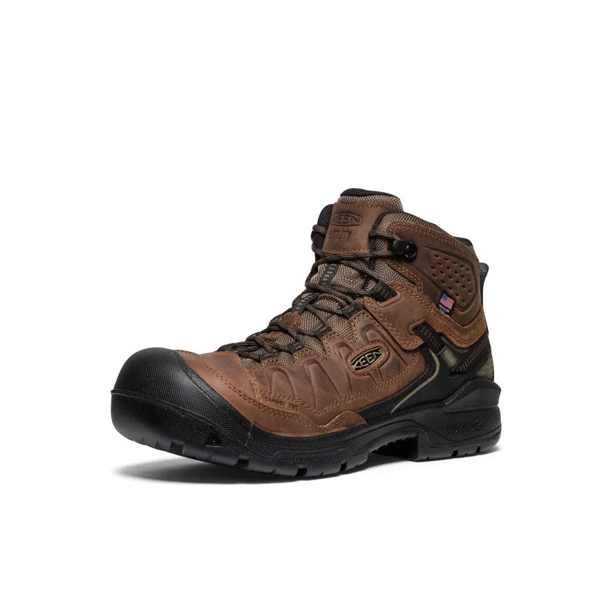 Men's Targhee IV Waterproof Work Boot (Carbon Toe)  |  Dark Earth/Black KEEN