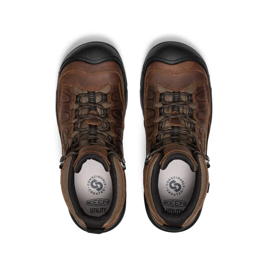 Men's Targhee IV Waterproof Work Boot (Carbon Toe)  |  Dark Earth/Black KEEN