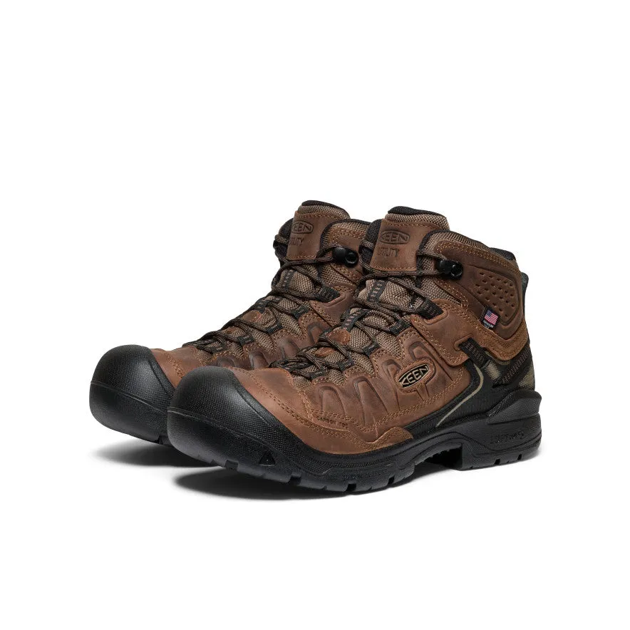 Men's Targhee IV Waterproof Work Boot (Carbon Toe)  |  Dark Earth/Black KEEN