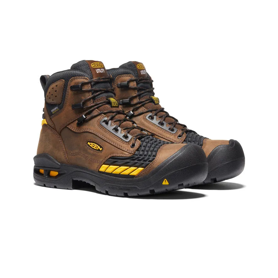 Men's Troy 6" Waterproof Boot (Carbon Toe)  |  Dark Earth/Black KEEN