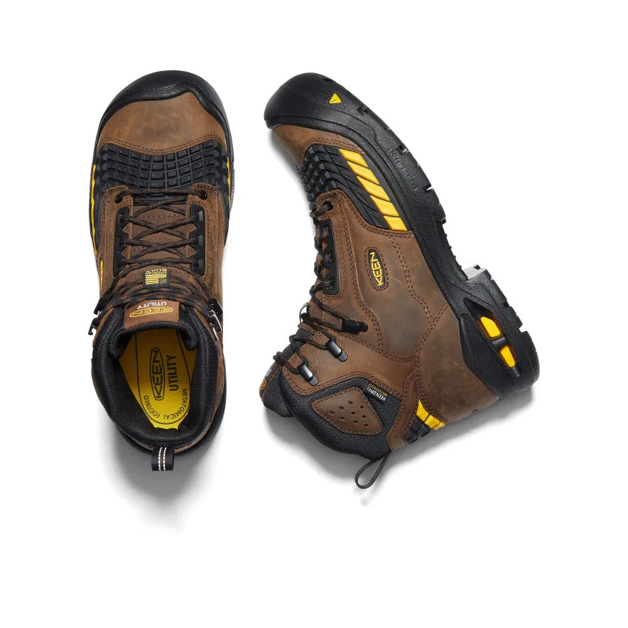 Men's Troy 6" Waterproof Boot (Carbon Toe)  |  Dark Earth/Black KEEN