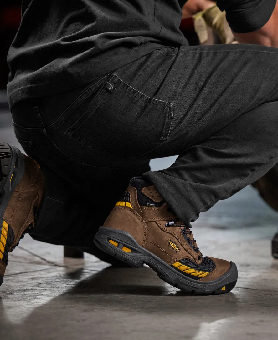 Men's Troy 6" Waterproof Boot (Carbon Toe)  |  Dark Earth/Black KEEN