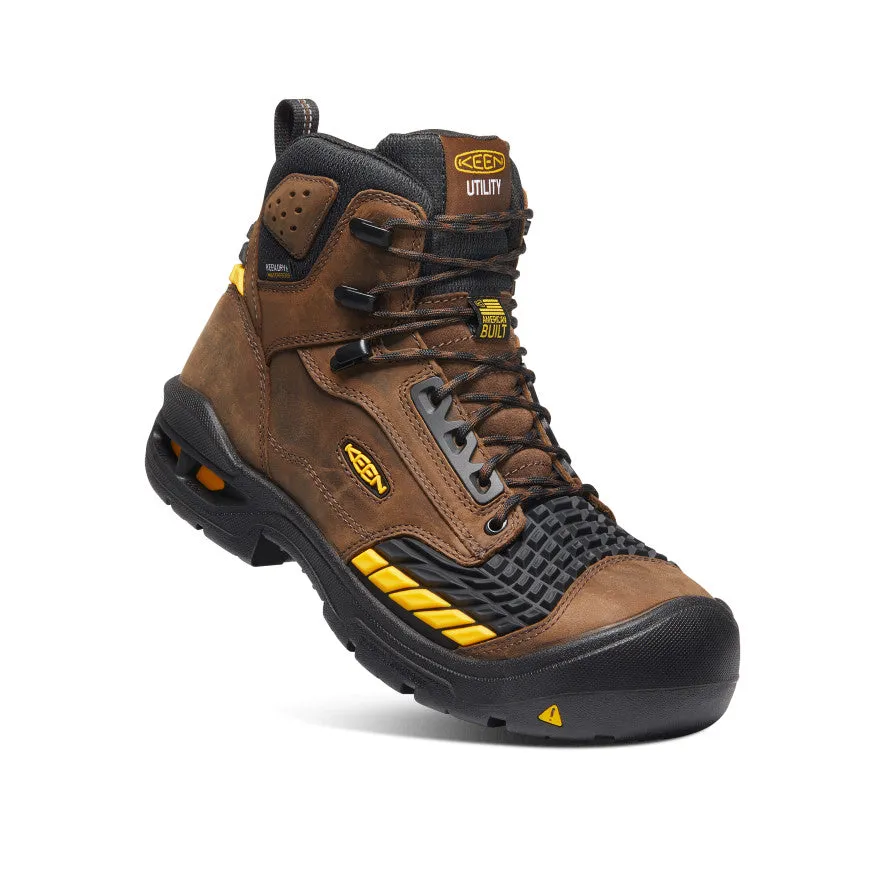 Men's Troy 6" Waterproof Boot (Carbon Toe)  |  Dark Earth/Black KEEN