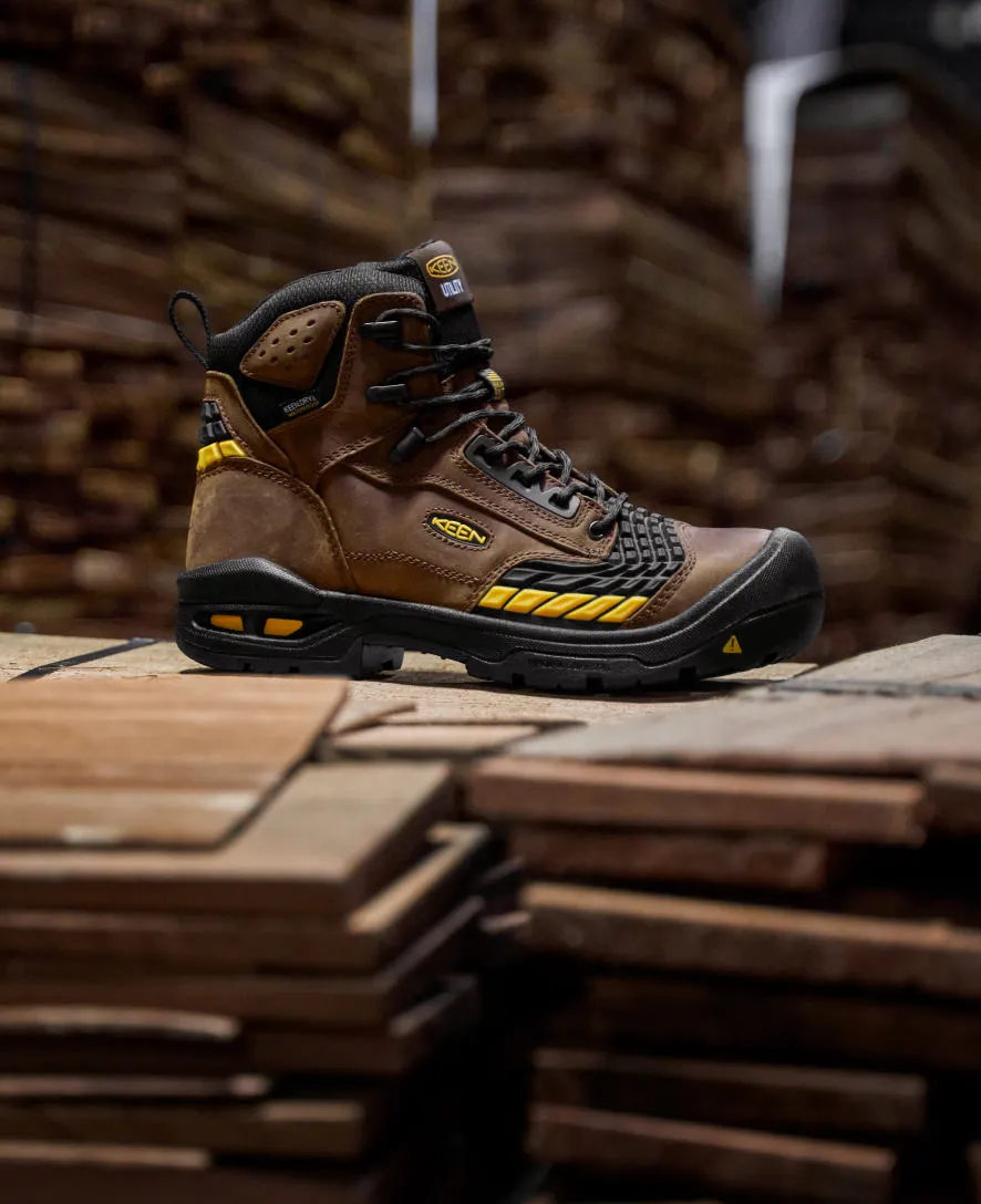 Men's Troy 6" Waterproof Boot (Carbon Toe)  |  Dark Earth/Black KEEN