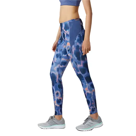 New Balance Women's Printed Impact Run Tight -  Night Sky
