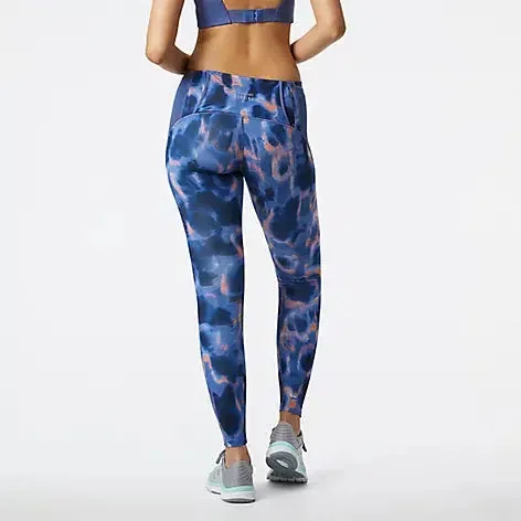 New Balance Women's Printed Impact Run Tight -  Night Sky